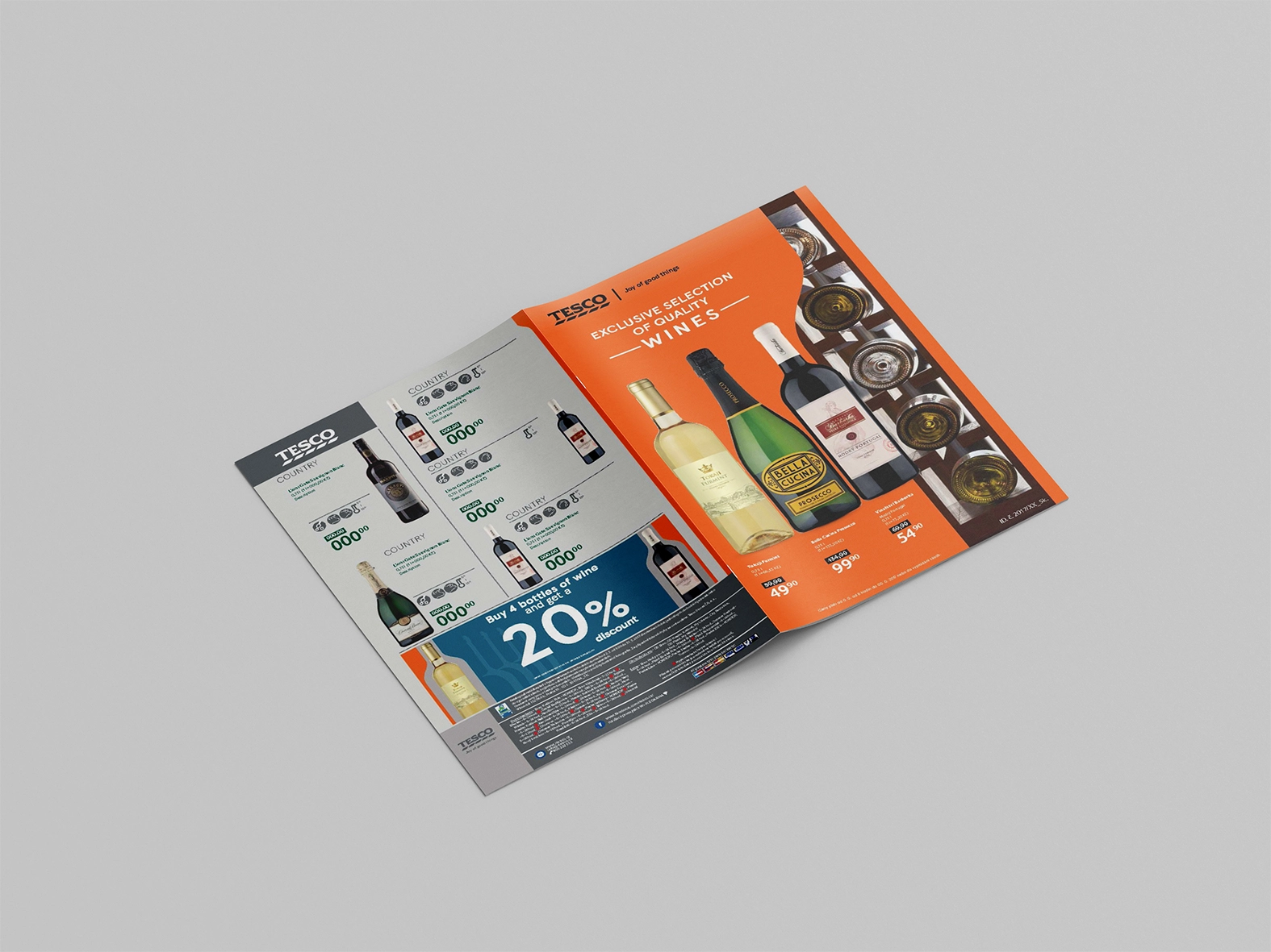 Tesco CE Wine Catalogue, front and back cover